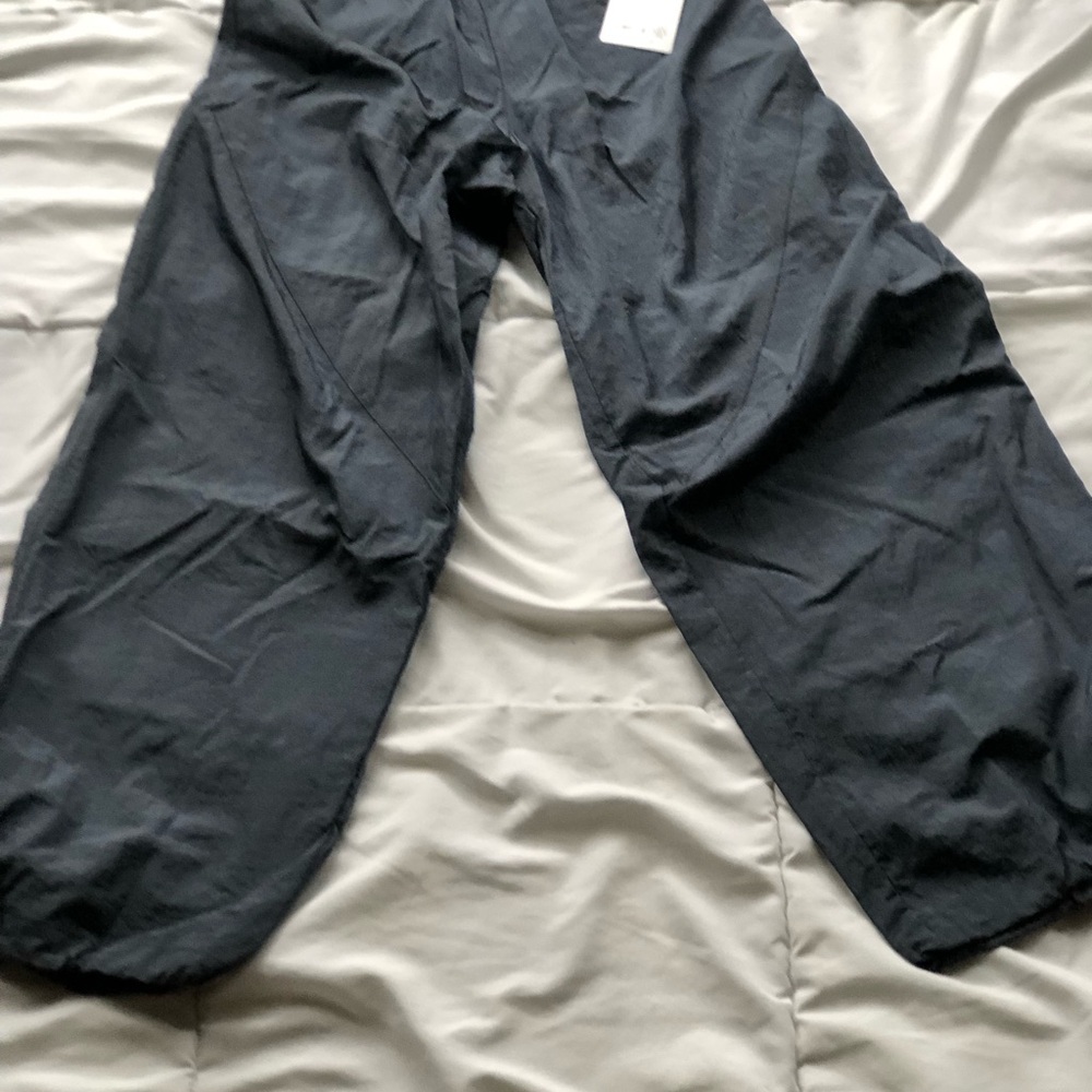 Athleta Black Cropped Wide-Leg Pants